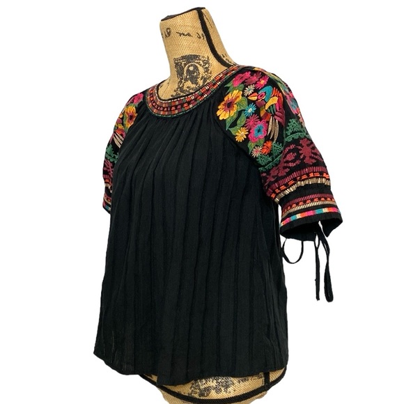 Boho Floral Embroidery Blouse XS - Picture 3 of 13